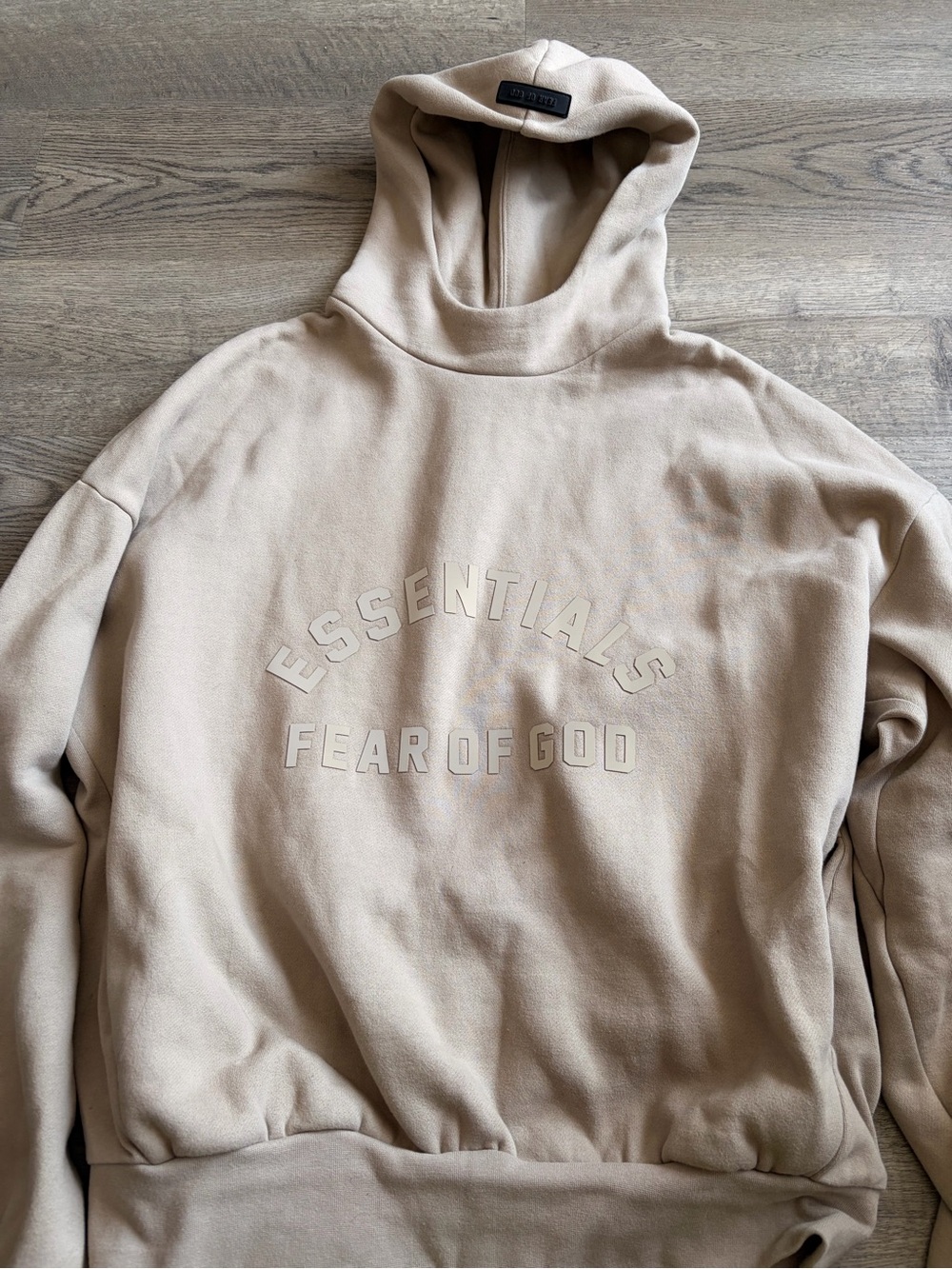 Authentic Fear of God Essentials in Dusty Beige